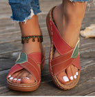 Women's Sandals 2025 Summer Shoes Woman Mix Color Heels Sandals Summer Women Slippers Elegant Heeled Footwear Chaussures Femme -