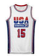 Men's Embroidered Team USA Basketball Jerseys (Throw Back) -