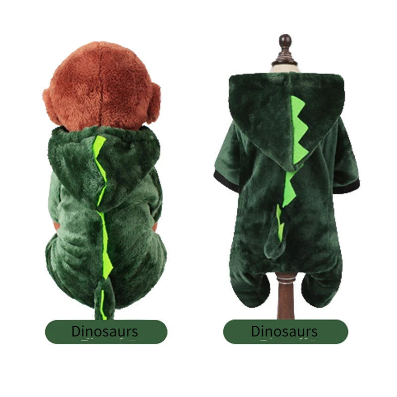 Keep your furry friend warm and cozy with these soft fleece dog jumpsuits—perfect for providing comfort and warmth during colder days! -
