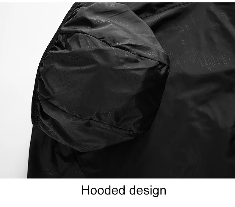 Stay protected during hiking adventures with these waterproof jackets for men and women. Featuring sun protection and windproof capabilities, these jackets are perfect for outdoor excursions, keeping you comfortable and shielded from the elements. -