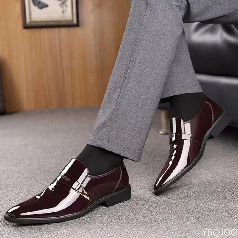 Fashionable versatile new spring autumn men's business formal wear casual comfortable men's shoes elegant thick soled shoes -