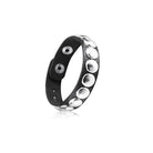 Black Round Square Gothic Spike Bracelet -