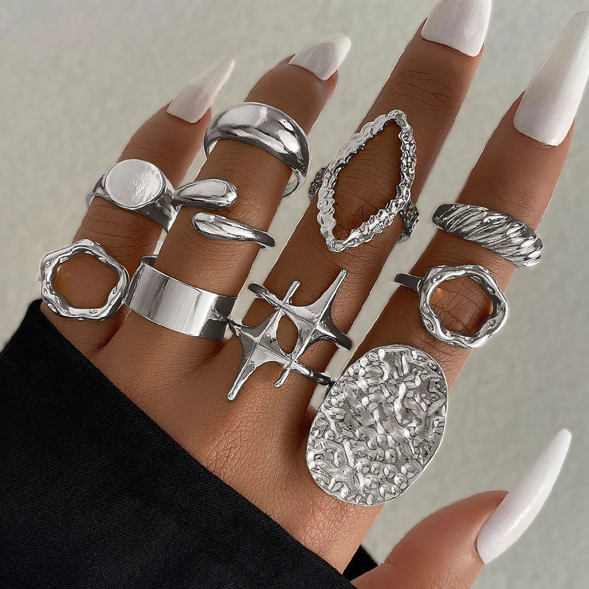 15Pcs/Set Metal Rings -