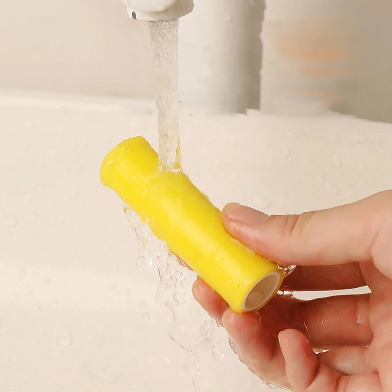 Effortlessly remove pet hair from clothes with this washable, reusable sticky roller—ideal for keeping your garments clean and fur-free! -
