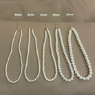 Vintage White Pearl Chain Choker Necklace -