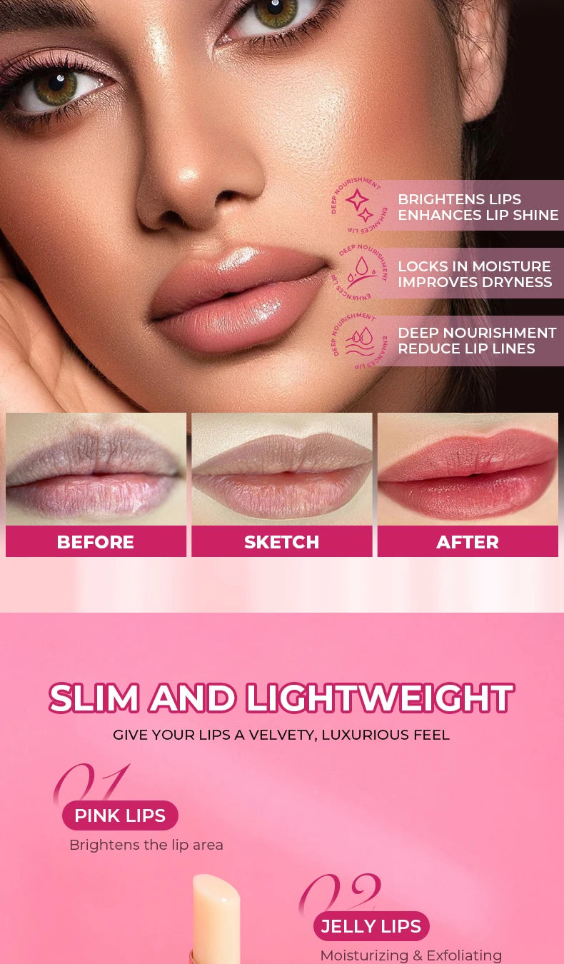 Beauty Glazed Bear Moisturizing Lipstick,Colored Lip Balm,Nourishing Lip stick,Easy To Color,Watery -