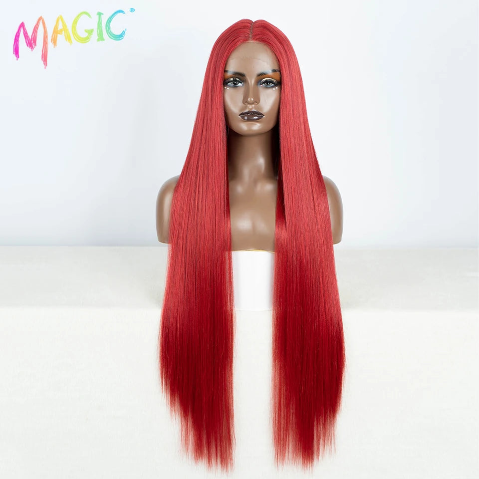 Achieve a magical transformation with this 38-inch ombre blonde lace front wig. Ideal for cosplay, events, or everyday wear, this wig offers a cute and stylish look that is sure to turn heads. -
