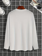 Men's 100% pure cotton long sleeved T-shirt top -