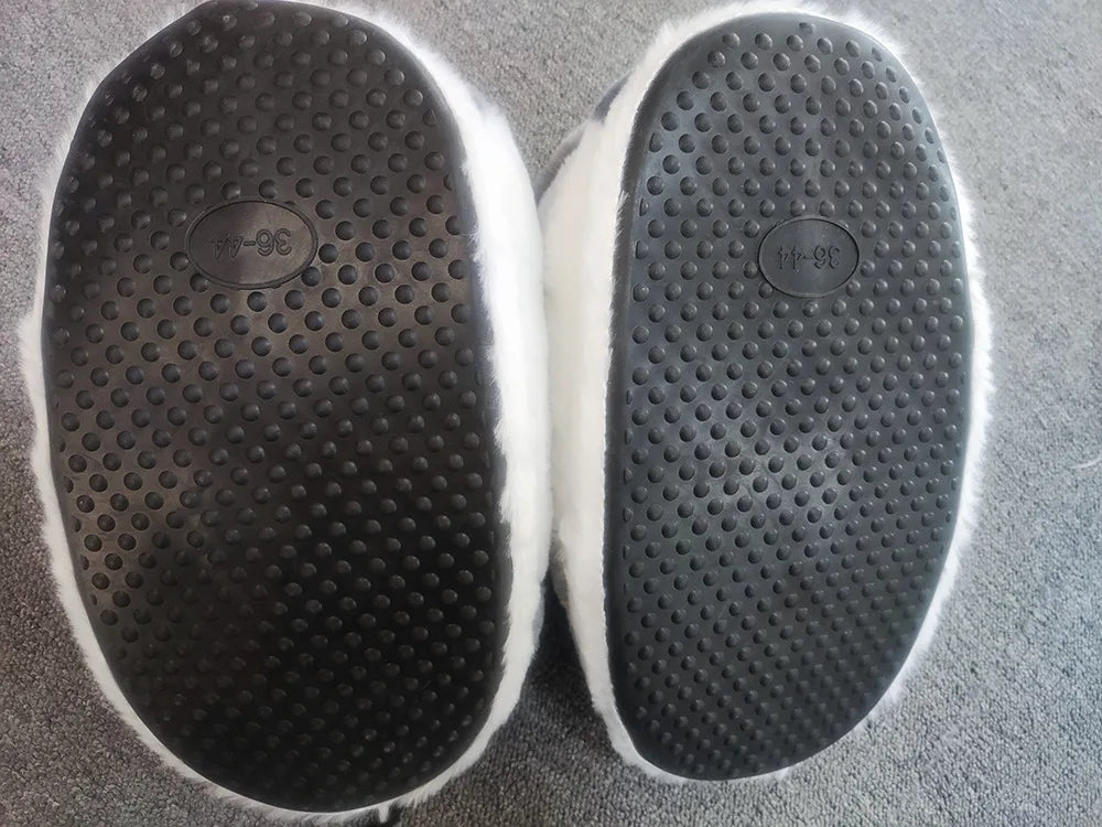 Unisex Winter Warm Home Slippers Women/Men One Size Sneakers Lady Indoor Cotton Shoes Woman House Floor Sliders Ladies Slippers -