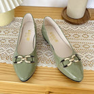 Shoes for Women Fashion Pointed Toe Patent Leather Low Heel Single Shoes Lady Slip on Classic Comfort Office Shoes Zapatos Mujer -