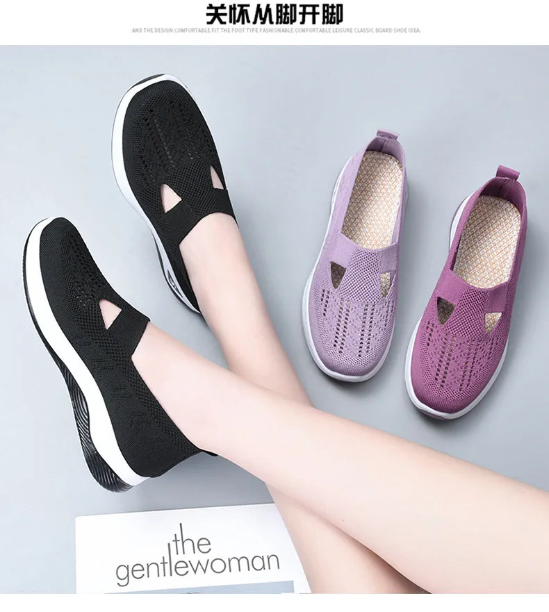 Women's Shoes Summer 2025 Casual Sneakers Breathable Slip On Walking Shoes Lightweight Outdoor Flat Sports Free Shipping -