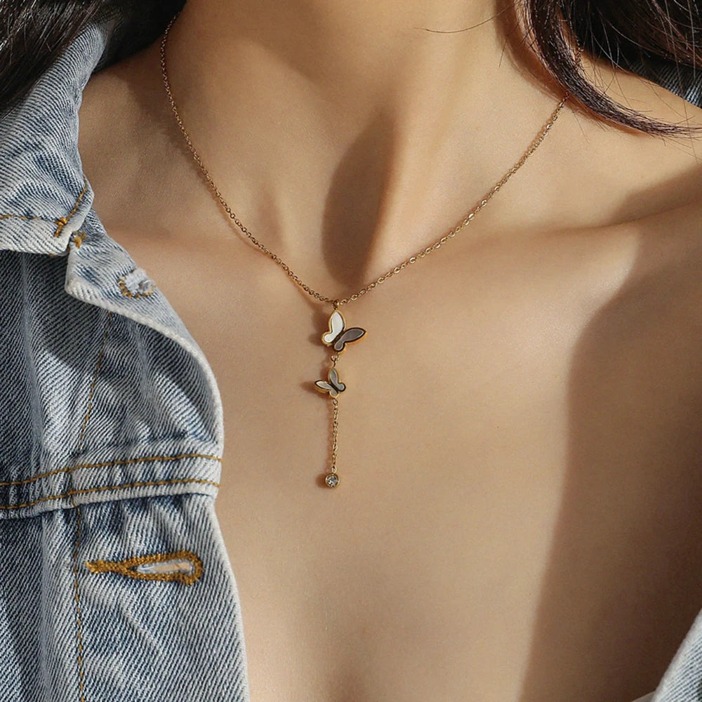 Multilayer Vintage Butterfly Necklace For Women -