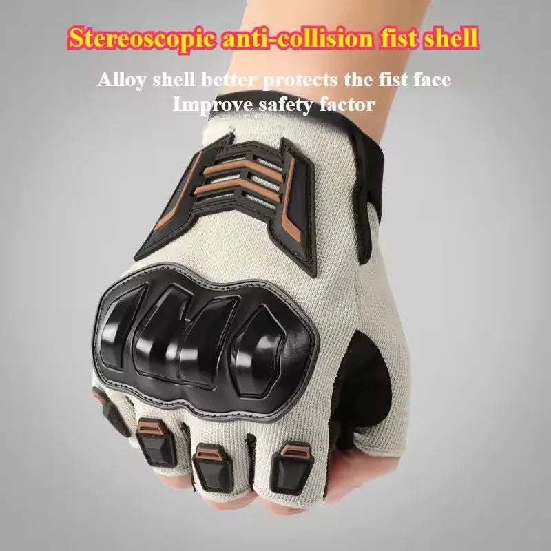 Breathable Motorcycle Gloves Half Finger -
