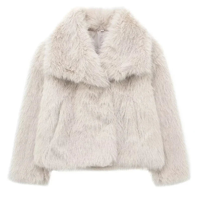 Fur Coat Plush Fluffy Women's -