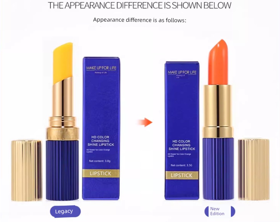 Weimeixiu Life Makeup Plant Color-Changing Lipstick Nourishing Moisturizing No Stain on Cup Not Easy to Fade Pregnant Women Can Use Lipstick -
