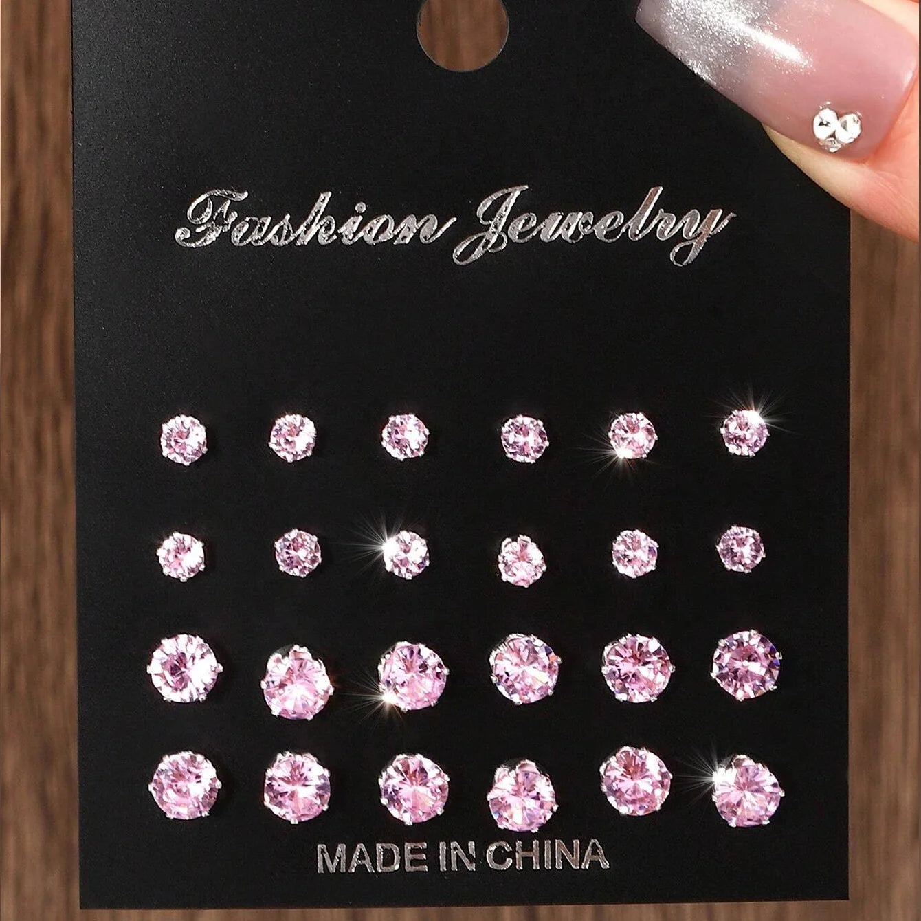 12 Pairs Of Luxurious, Simple, Shiny, And Caring Zirconia Earrings -