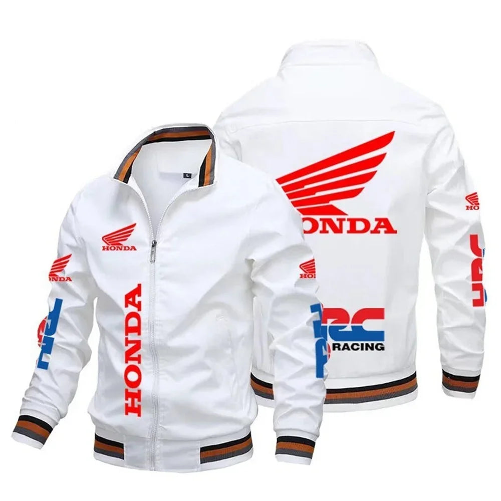 Dress to impress with the latest Honda Moto jacket. Designed for both style and functionality, this new jacket is perfect for motorcycle enthusiasts and fashion-forward individuals alike. -