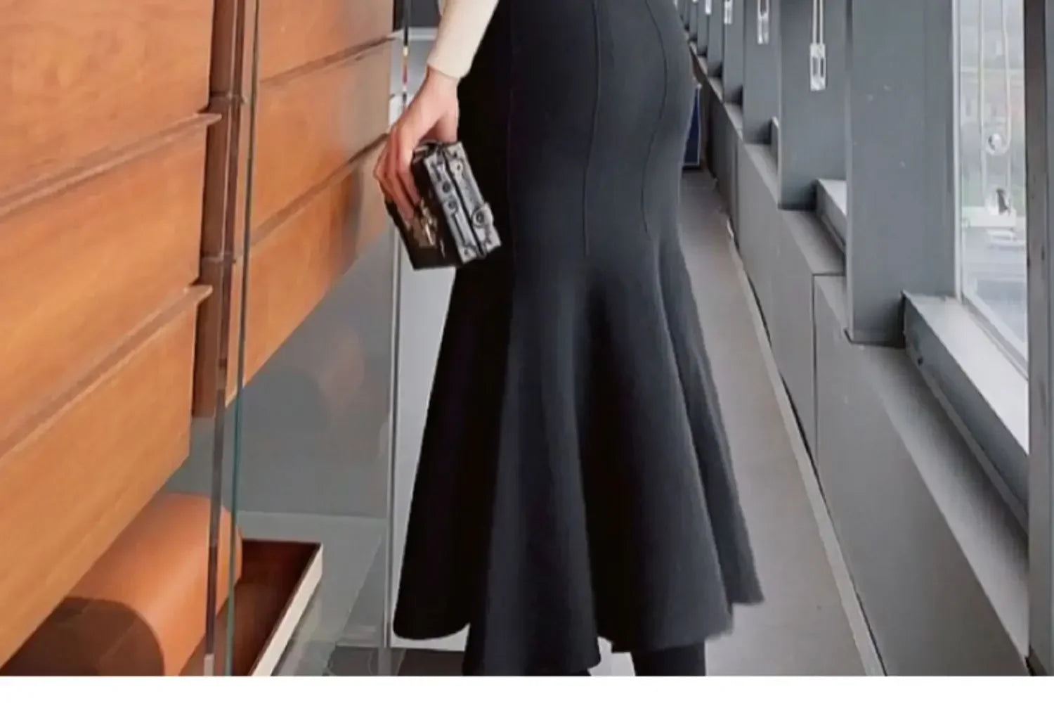 Women's Skirts Knitted Long Skirts for Women Fashion 2025 Autumn Winter Solid Color Green Vintage Slim A-LINE Skirts for Woman -