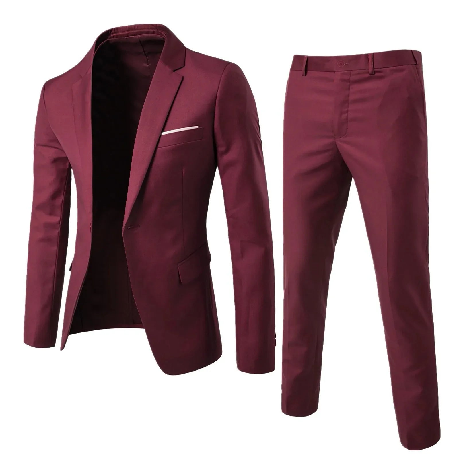 Two Piece Suit for Men - Slim Fit Wedding & Smart Casual Suit Set -