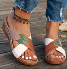 Women's Sandals 2025 Summer Shoes Woman Mix Color Heels Sandals Summer Women Slippers Elegant Heeled Footwear Chaussures Femme -