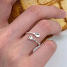 Sterling Silver Hollow Out Rings -