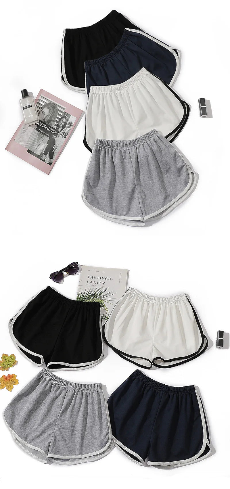 Stay comfortable and stylish with these elastic shorts for women. With a loose fit and quick-drying fabric, these shorts are perfect for active days or lounging at home. -