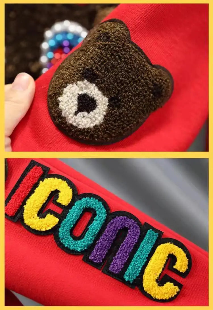Children Clothes Set Spring and Autumn New Kids Boy Baby Cartoon Sweater Pants 2pcs Boys And Girls Sports Clothing Suit -