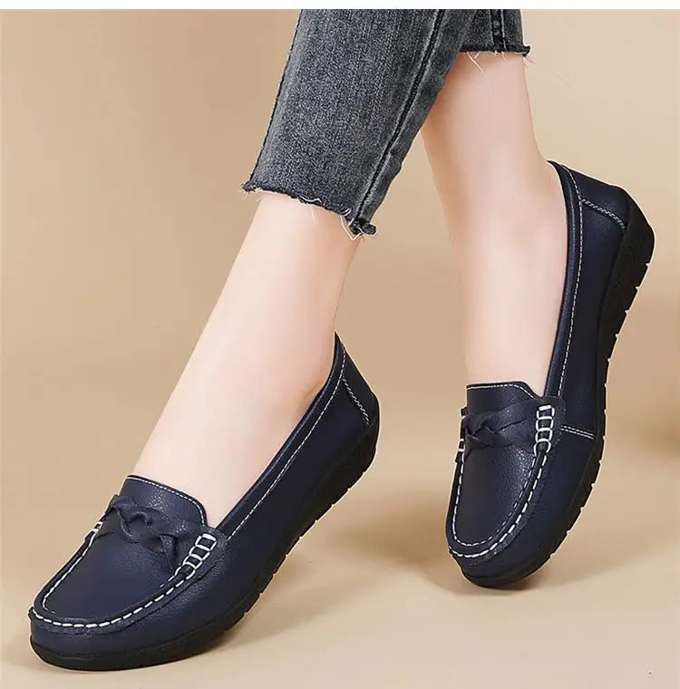 Genuine Leather Women Flats -