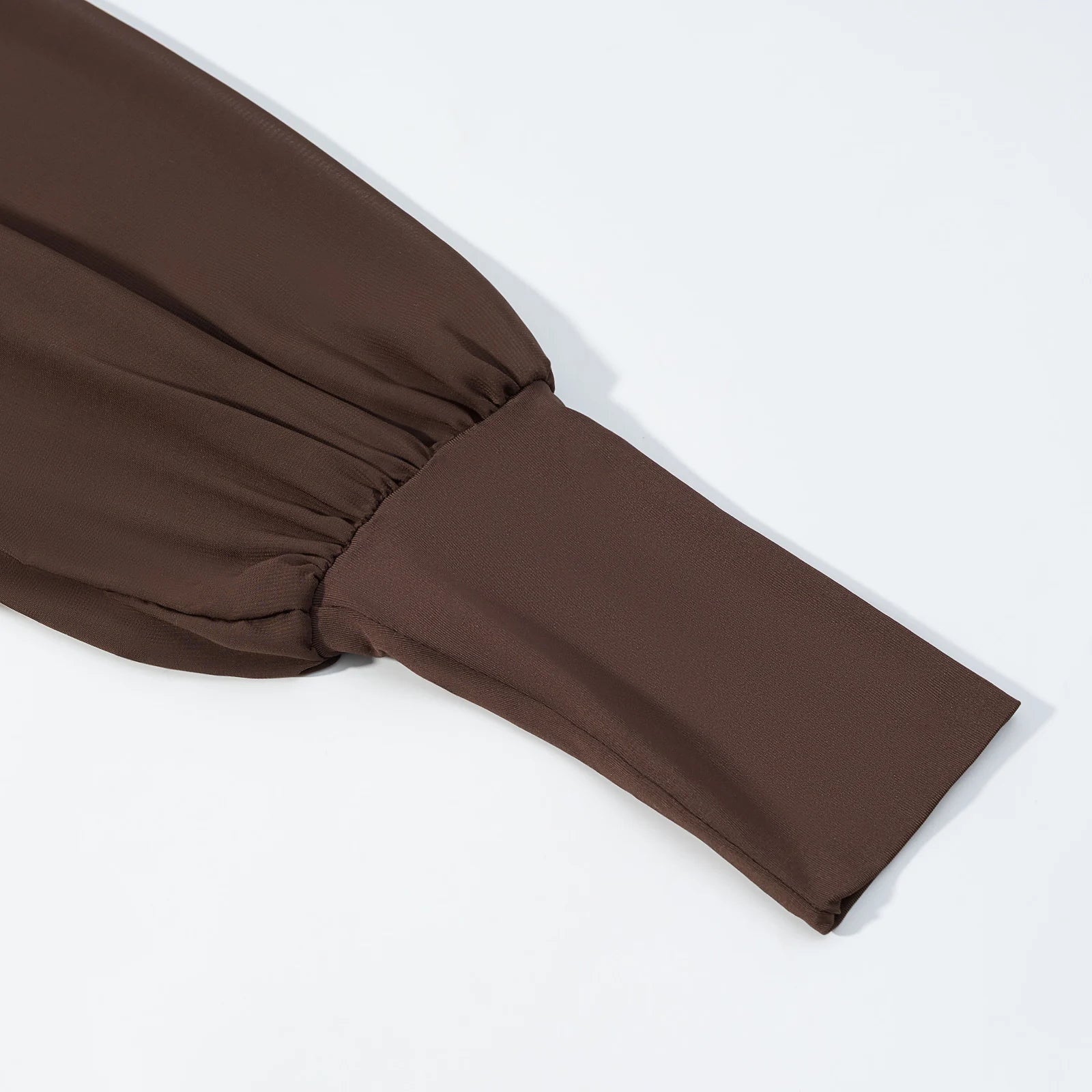 Brown Dress for Women Backless Slim Fit Long Sleeve -