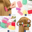 Hair Rollers Self Grip Hook Hair Curlers Heatless Roller Salon Dressing Curlers Jumbo Size Sticky Hair Styling Tools -