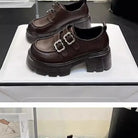 Shoes for Women New Quality Women's Pumps Hot Sale Loafers Fashion Buckle Platform Leather Shoes Trend Versatile Zapatos -