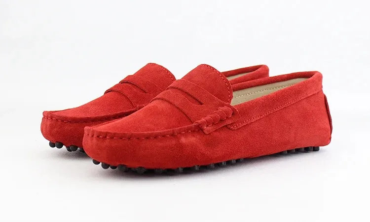 100% Genuine leather Women flats Fashion Handmade Women Casual leather shoes Leather Moccasin Women Driving Shoes Loafers -