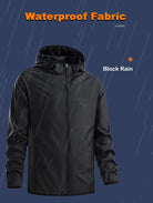 Stay protected during hiking adventures with these waterproof jackets for men and women. Featuring sun protection and windproof capabilities, these jackets are perfect for outdoor excursions, keeping you comfortable and shielded from the elements. -