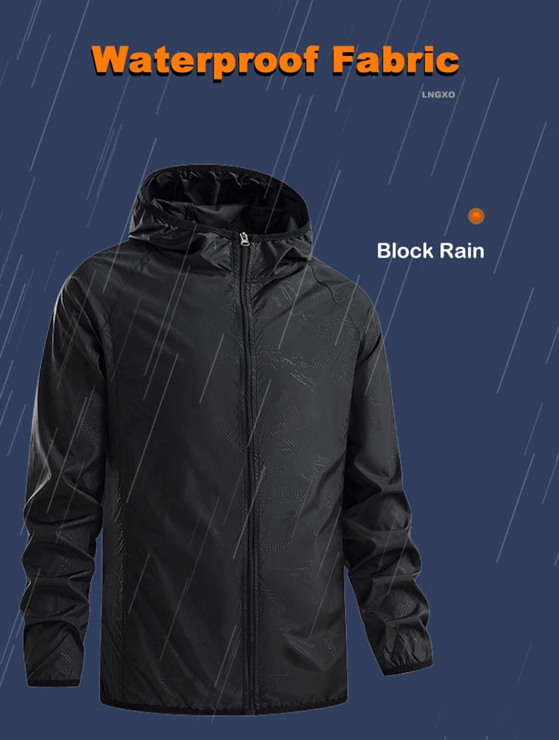 Stay protected during hiking adventures with these waterproof jackets for men and women. Featuring sun protection and windproof capabilities, these jackets are perfect for outdoor excursions, keeping you comfortable and shielded from the elements. -