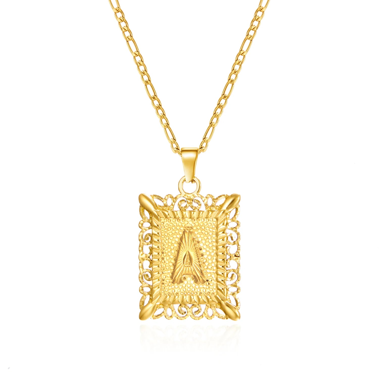 Stainless Steel Initial Letter Necklace For Women & Men -