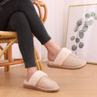 Evshine Women Plush Cotton Slippers Winter Indoor Warm Soft House Slipper Comfort Memory Foam Slides Outdoor Fur Fuzzy Flat Shoe -