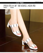 Shoes for Women 2023 Women Fashion Spring Summer High Heel Sandals Lady Sexy Comfortable Female Cute PU Sandals Women Shoes -