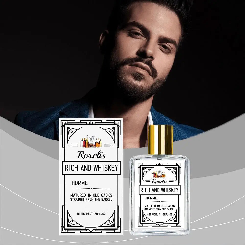 Men's Perfume Charming Whiskey Pheromone Natural Charm Attract Women Long-lasting Refreshing Elegant Fragrance Ideal Gift Dating -