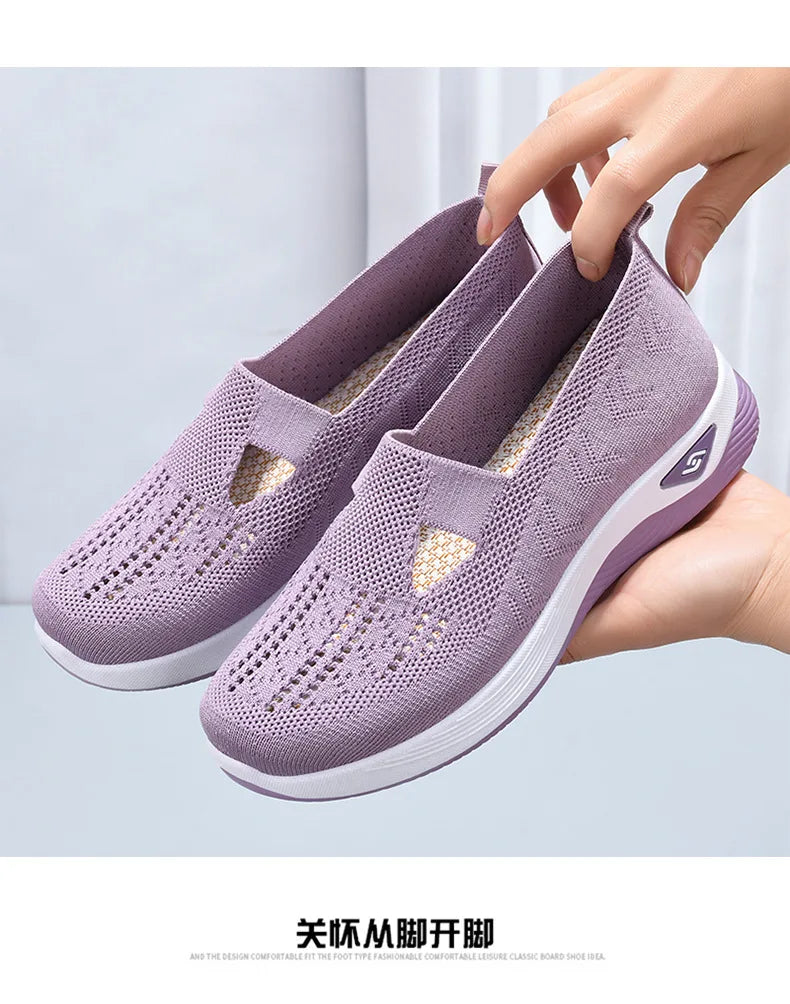 Women's Shoes Summer 2025 Casual Sneakers Breathable Slip On Walking Shoes Lightweight Outdoor Flat Sports Free Shipping -