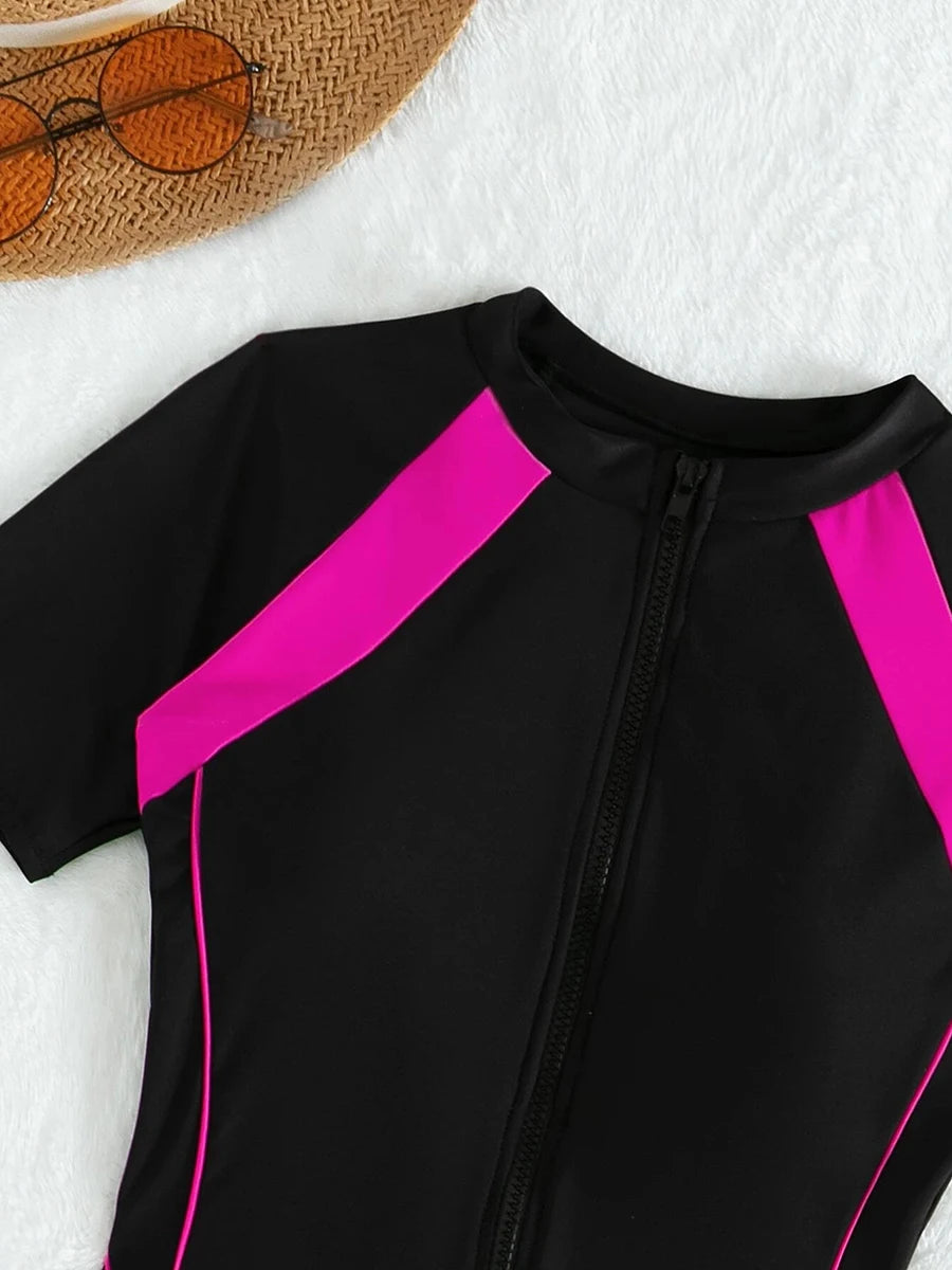Show off your curves in style with this slim bodysuit one-piece swimwear for women! -