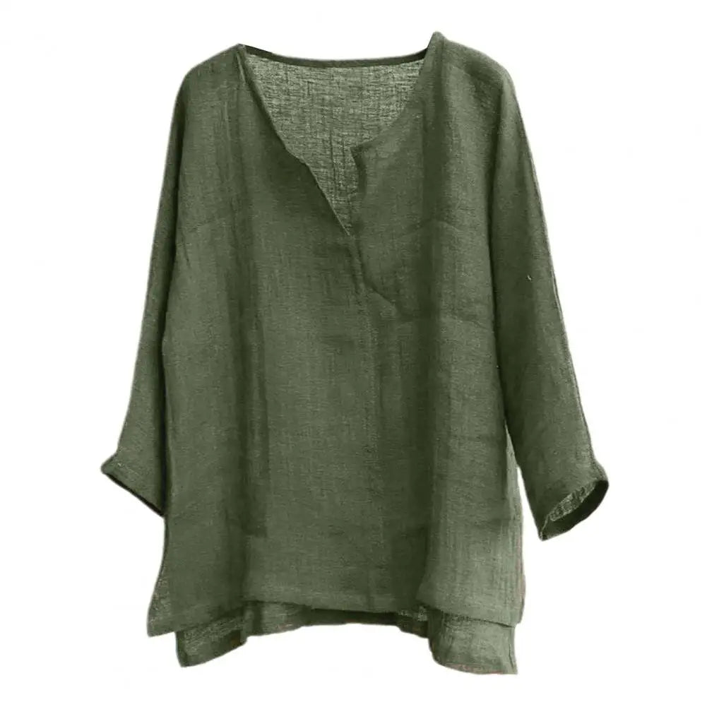V Neck Men Shirt Long Sleeve -