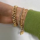 4pcs Cuban Chain Bracelets -