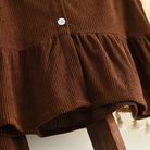 Clothes for Children Aged 8-12 Autumn New Long Sleeved T-shirt Top + Coffee Colored Vest + Pants Three Piece Set Girls Suit -