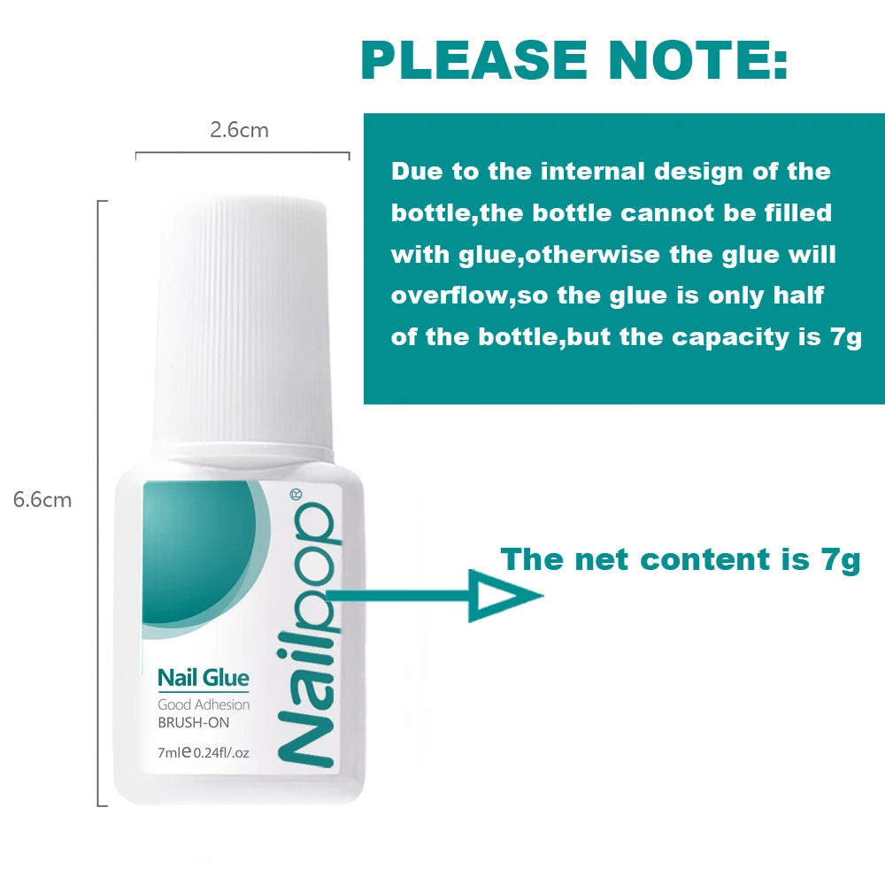 Nailpop Nail Glue 2/5PCS Strong Adhesive Fast Drying Long Lasting Transparent Acrylic Glue for Artificial Nails Nail Art Tools -