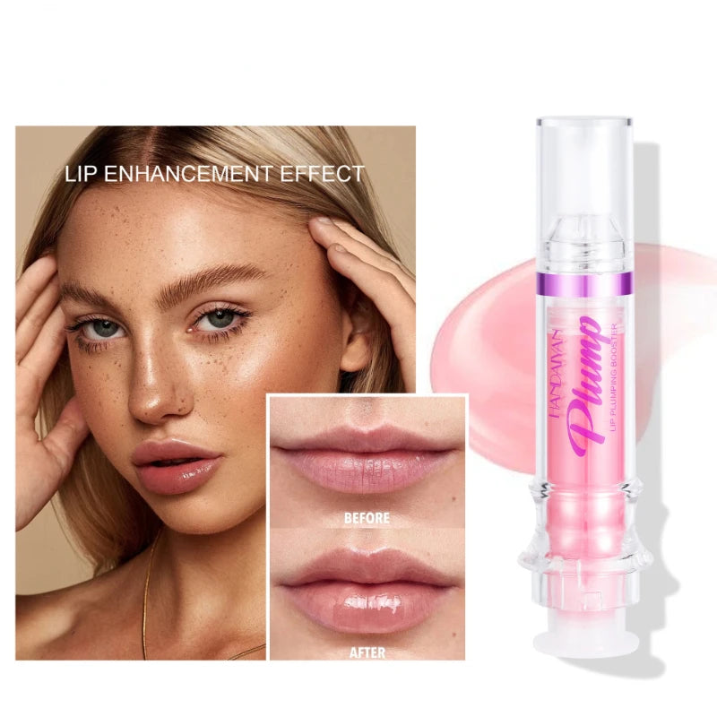Lip Plumping Booster Lasting Sexy Plumper Glitter Red Nude Lipstick Liquid Waterproof Moisturize Oil Lipgloss Makeup Lip Care -
