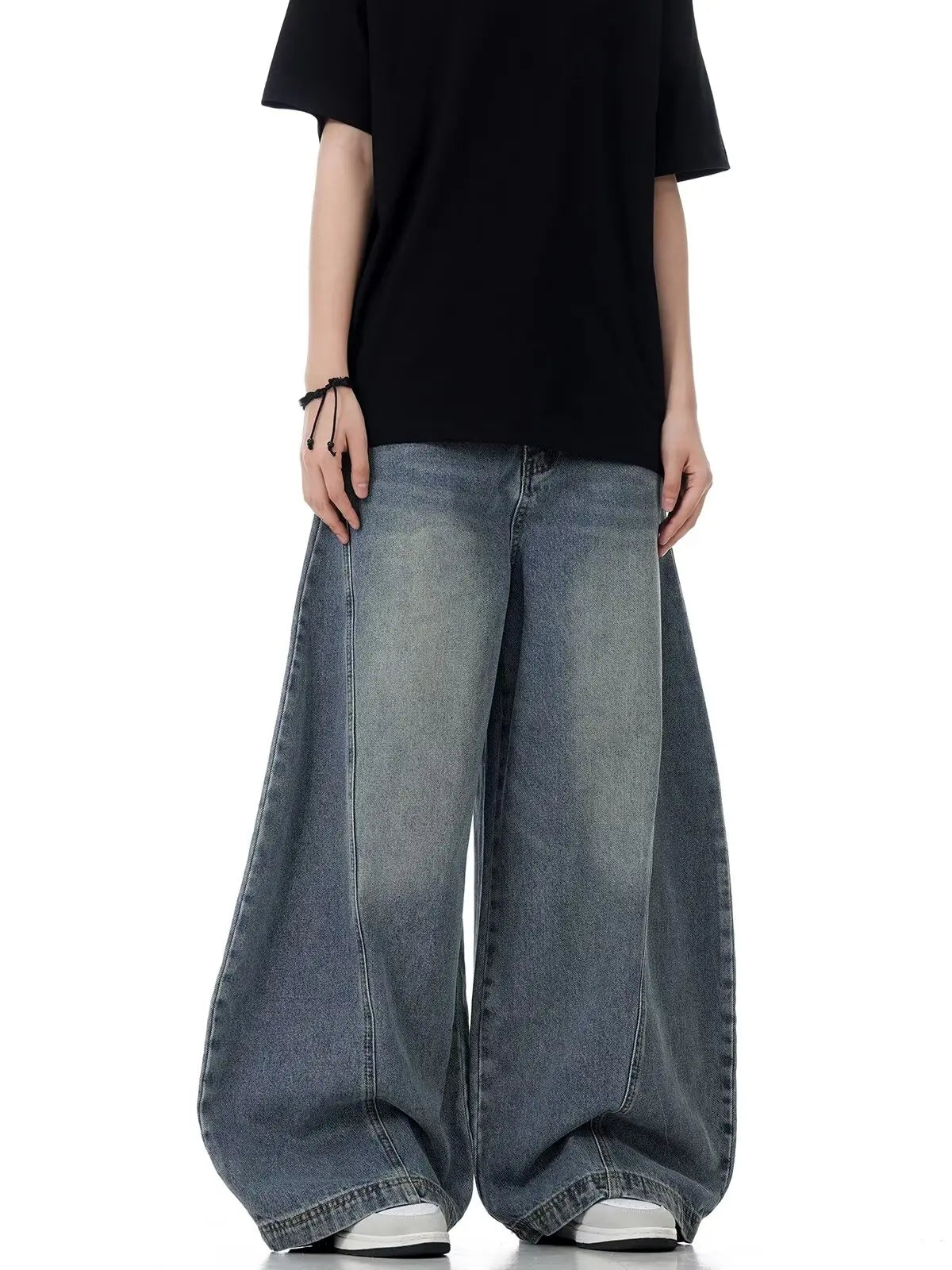 Step out in style with these new vintage blue baggy jeans for women—comfort meets classic cool! -