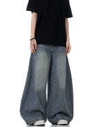 Step out in style with these new vintage blue baggy jeans for women—comfort meets classic cool! -