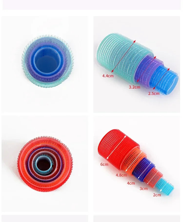 Hair Rollers Self Grip Hook Hair Curlers Heatless Roller Salon Dressing Curlers Jumbo Size Sticky Hair Styling Tools -