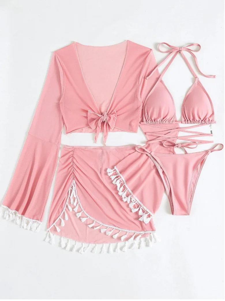 Swimwear Woman Swimsuit Cover Up Bikini Sets -