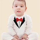 Dress your little gentleman in style with this cotton formal romper—perfect for baby boys who love to look sharp and charming! -